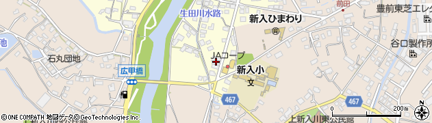 福岡県直方市下新入16周辺の地図