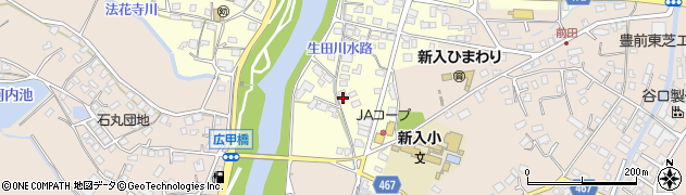 福岡県直方市下新入53周辺の地図