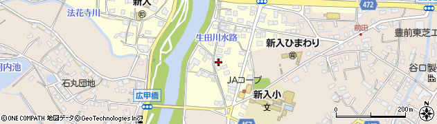 福岡県直方市下新入50周辺の地図