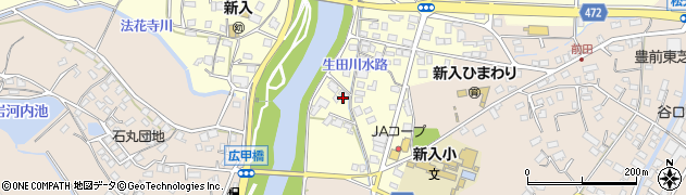 福岡県直方市下新入52周辺の地図