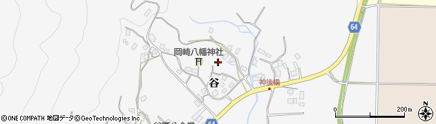 福岡県苅田町（京都郡）谷周辺の地図