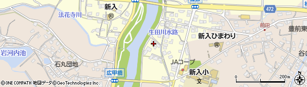 福岡県直方市下新入56周辺の地図