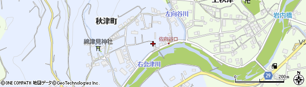 和歌山県田辺市秋津町1802周辺の地図