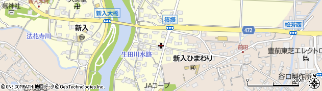福岡県直方市下新入43周辺の地図