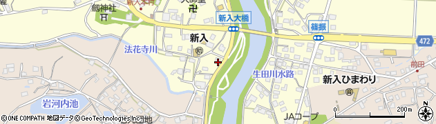 福岡県直方市下新入1600周辺の地図