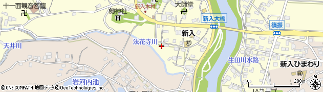 福岡県直方市下新入1608周辺の地図