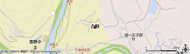 高知県本山町（長岡郡）吉野周辺の地図