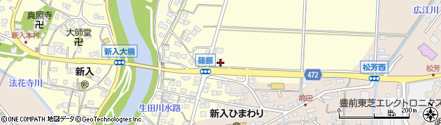 福岡県直方市下新入99周辺の地図