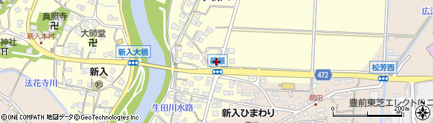 福岡県直方市下新入91周辺の地図