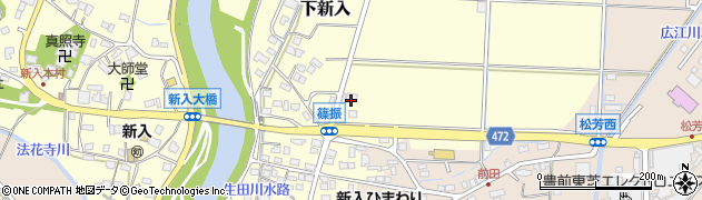 福岡県直方市下新入98周辺の地図