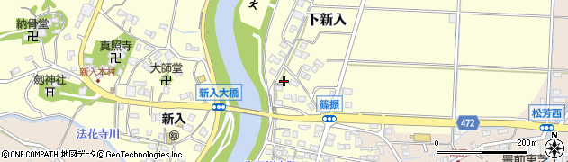 福岡県直方市下新入69周辺の地図