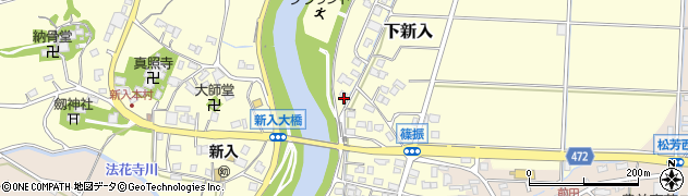 福岡県直方市下新入72周辺の地図