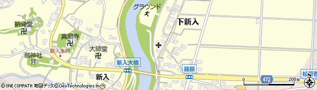 福岡県直方市下新入75周辺の地図