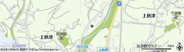上秋津川西地区農業集落排水処理施設周辺の地図