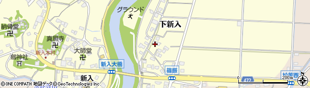 福岡県直方市下新入79周辺の地図
