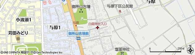 白庭神社入口周辺の地図