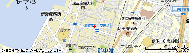 伊予銀行上灘支店周辺の地図