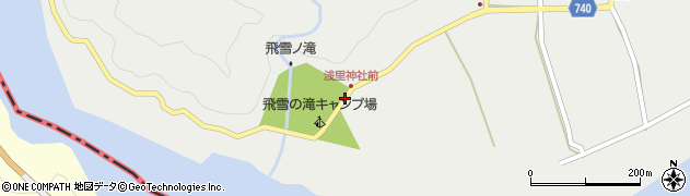 浅里神社前周辺の地図