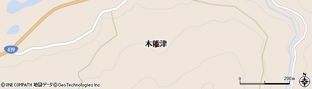 高知県本山町（長岡郡）木能津周辺の地図