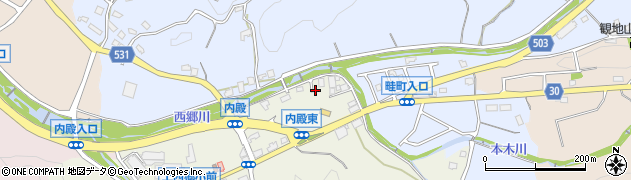 福岡県福津市内殿998周辺の地図