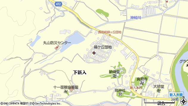〒822-0032 福岡県直方市下新入の地図