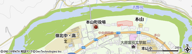 高知県長岡郡本山町周辺の地図