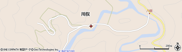 徳島県那賀郡那賀町川俣次郎屋敷周辺の地図