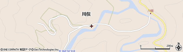 徳島県那賀町（那賀郡）川俣（次郎屋敷）周辺の地図