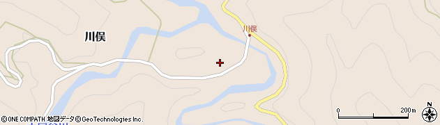 徳島県那賀町（那賀郡）川俣（ソヲ）周辺の地図