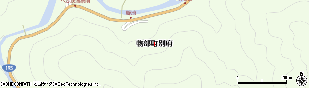高知県香美市物部町別府周辺の地図