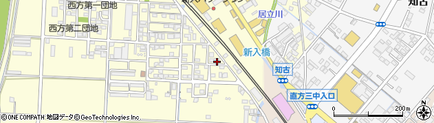 福岡県直方市下新入383周辺の地図