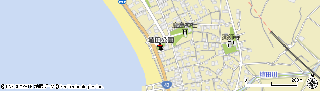 埴田公園周辺の地図
