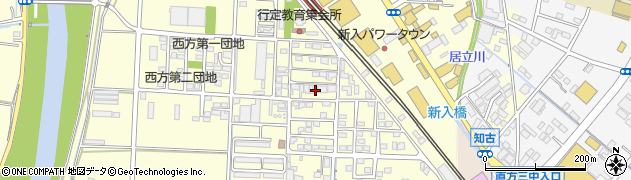 福岡県直方市下新入430周辺の地図