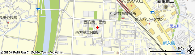 福岡県直方市下新入460周辺の地図