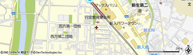 福岡県直方市下新入418周辺の地図