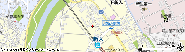 福岡県直方市下新入635周辺の地図