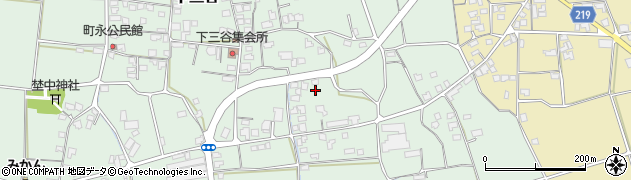 愛媛県伊予市下三谷周辺の地図