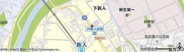 福岡県直方市下新入617周辺の地図