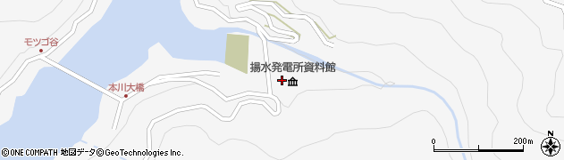 ＹＯＮＤＥＮ（電力）本川電力センター　ダム管理所周辺の地図