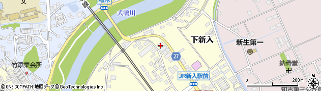 福岡県直方市下新入627周辺の地図