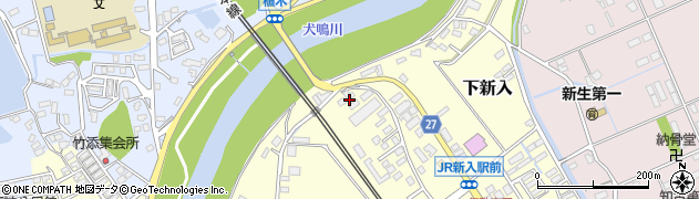 福岡県直方市下新入631-1周辺の地図