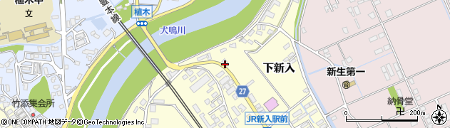 福岡県直方市下新入629周辺の地図