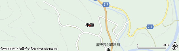 和歌山県田辺市平瀬周辺の地図
