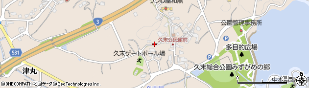 福岡県福津市久末周辺の地図