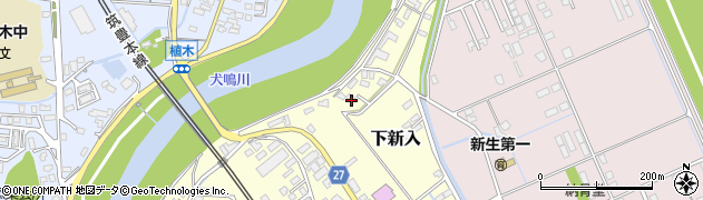福岡県直方市下新入682-1周辺の地図