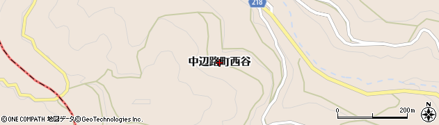 和歌山県田辺市中辺路町西谷周辺の地図