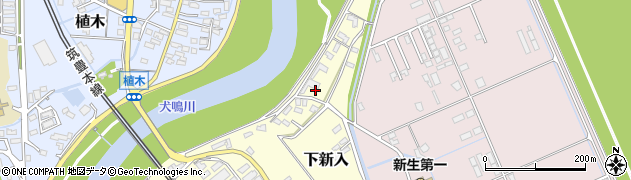 福岡県直方市下新入710周辺の地図
