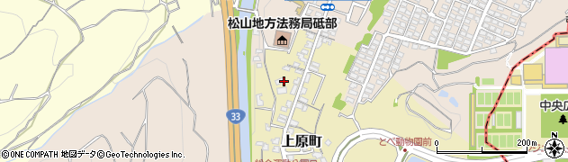 愛媛県砥部町（伊予郡）上原町周辺の地図