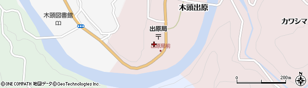 徳島県那賀町（那賀郡）木頭出原（ナカヒラ）周辺の地図