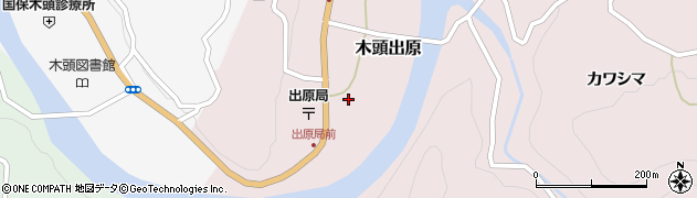 徳島県那賀郡那賀町木頭出原イシノモト周辺の地図